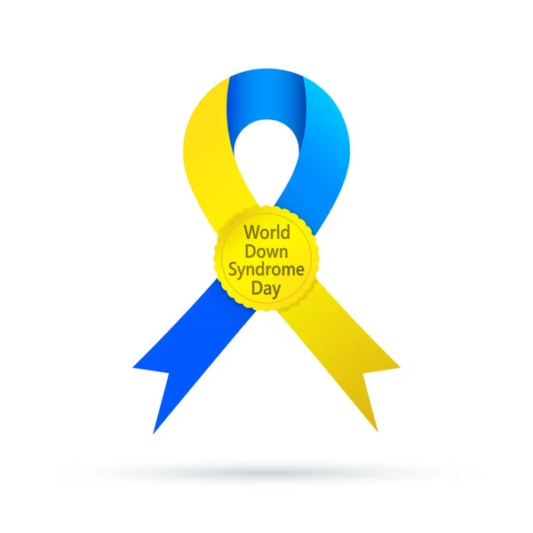 Símbolo del Día Mundial del Síndrome de Down. Ilustración del vector — Vector de stock