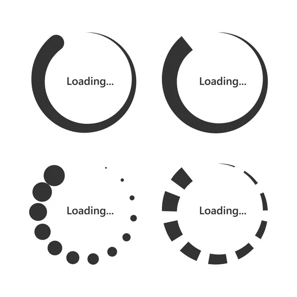 Cargando iconos de barras. Ilustración vectorial — Vector de stock