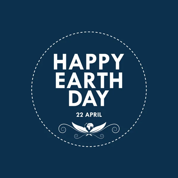Feliz Día de la Tierra. Ilustración vectorial — Vector de stock