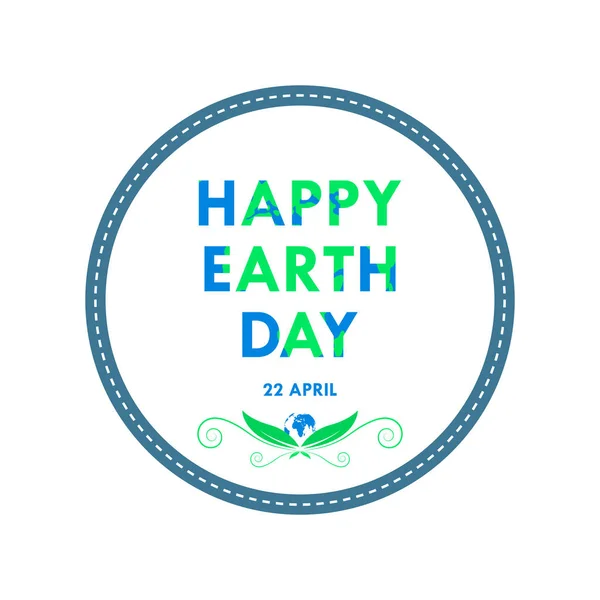 Happy Earth Day Schriftzug. Vektorillustration — Stockvektor