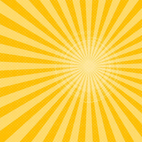Желтые солнечные лучи полутоновый фон. Векторная иллюстрация . — стоковый вектор