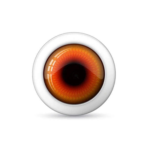 Glanzende 3D-Eye. Vectorillustratie. — Stockvector