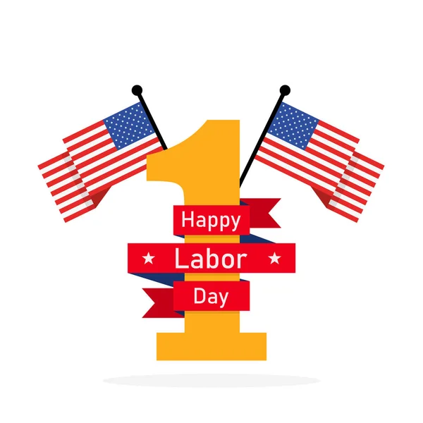 Happy Labor Day background. Vector illustration. — Stock Vector