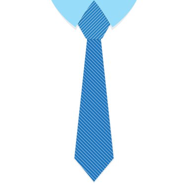 Çizgili mavi bir kravat. Vektör çizim.
