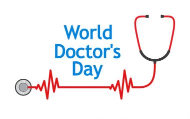 Tıbbi geçmişi doktorlar gün için. Vektör çizim