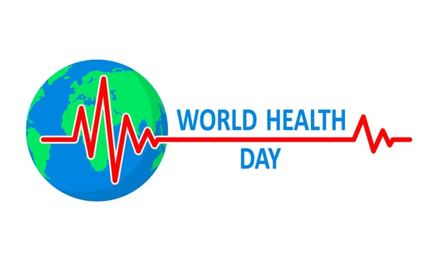 Medicinsk bakgrund för Världshälsodagen. Vektorillustration — Stock vektor