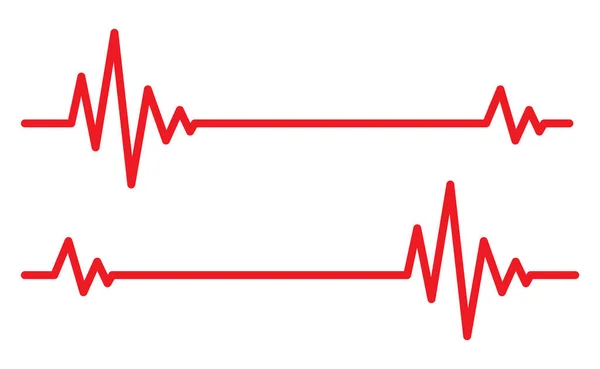 Heartbeat icos. Vectorillustratie. — Stockvector