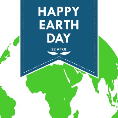 Afiş için mutlu Dünya günü. Vektör çizim.