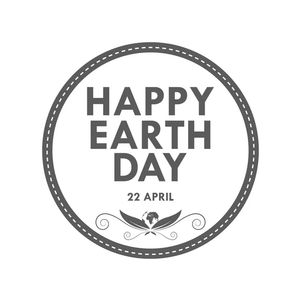 Happy Earth Day Schriftzug. Vektorillustration — Stockvektor