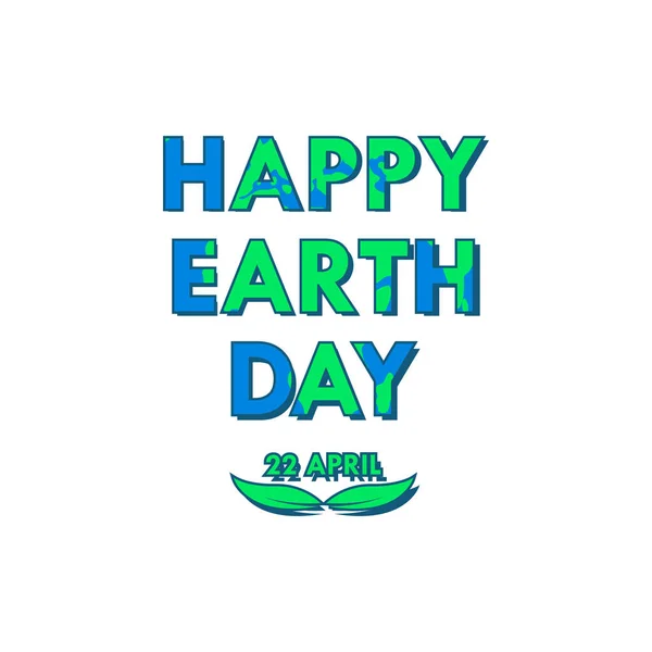 Feliz Día de la Tierra. Ilustración vectorial — Vector de stock