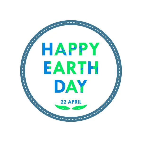 Happy Earth Day Schriftzug. Vektorillustration — Stockvektor