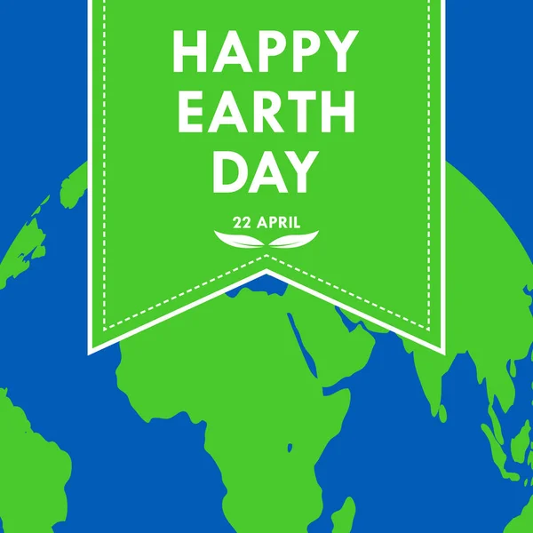 Banner para el Feliz Día de la Tierra. Ilustración vectorial . — Vector de stock