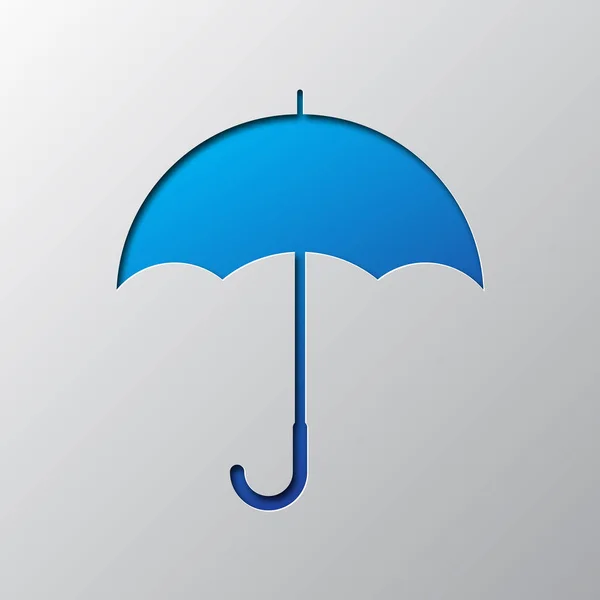 Guarda-chuva é cortado do papel. Ilustração vetorial — Vetor de Stock