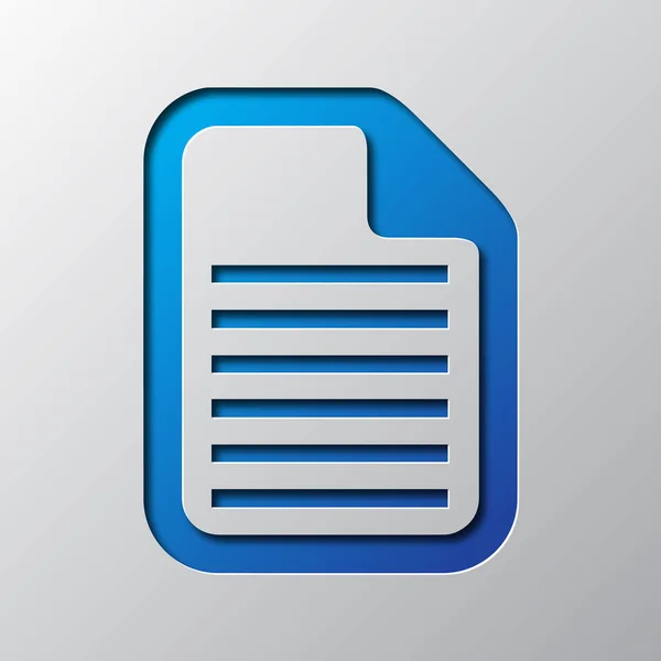 Art du papier du symbole du document bleu. Illustration vectorielle . — Image vectorielle
