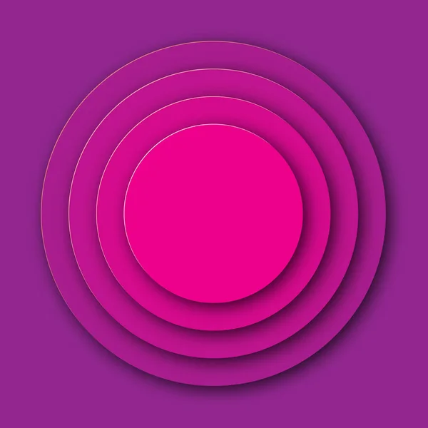 Fondo de círculo de arte de papel púrpura. Ilustración vectorial . — Vector de stock