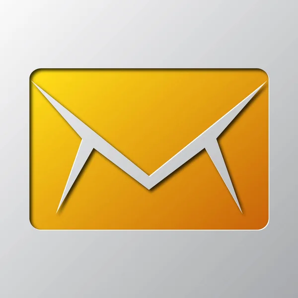 De kunst van het papier van de envelop of e-mail symbool. Vectorillustratie. — Stockvector
