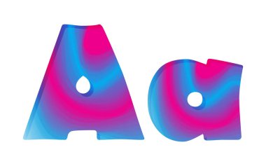 Soyut renkli mektup A. vektör çizim.