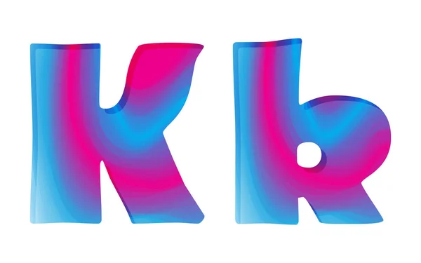 Letra colorida abstrata K. Ilustração vetorial . —  Vetores de Stock