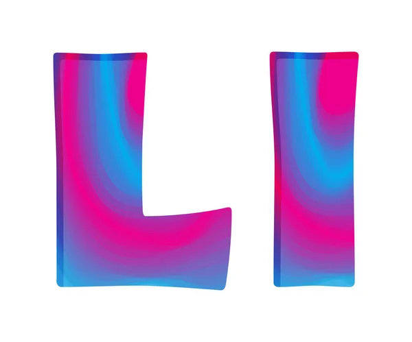 Abstract colorful letter L. Vector illustration. — Stock Vector