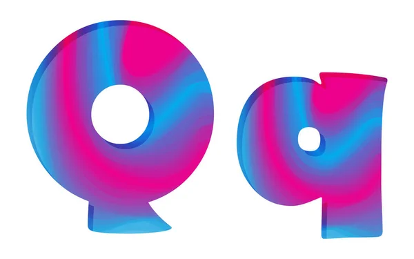 Abstract colorful letter Q. Vector illustration. — Stock Vector