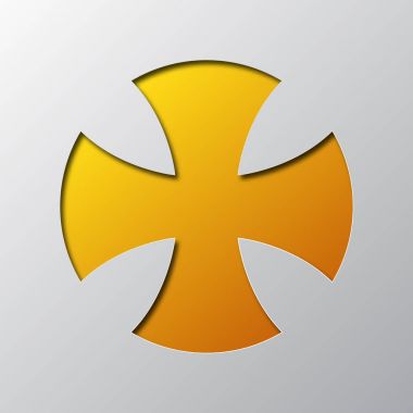 Helikopterler çapraz simgesi kağıttan oyulmuş. Vektör çizim.