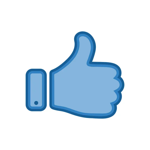 Thumb Up icon in flat design. Vector illustration. — Stock Vector