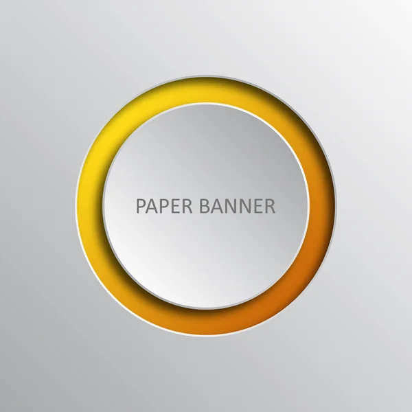 Papier kunst origami infographic banner. Vectorillustratie. — Stockvector