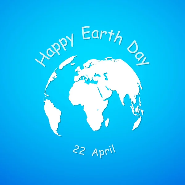 Feliz Día de la Tierra. Ilustración vectorial . — Vector de stock