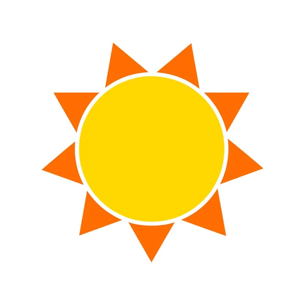 Yellow sun icon. Vector illustration — Stock Vector