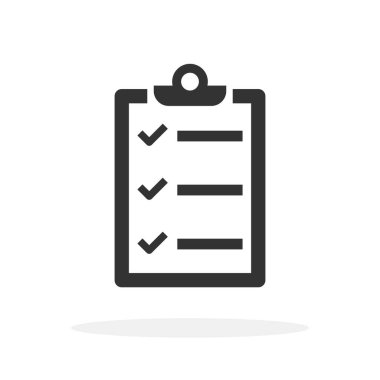 Vektör Kontrol Listesi simgesi izole edildi.