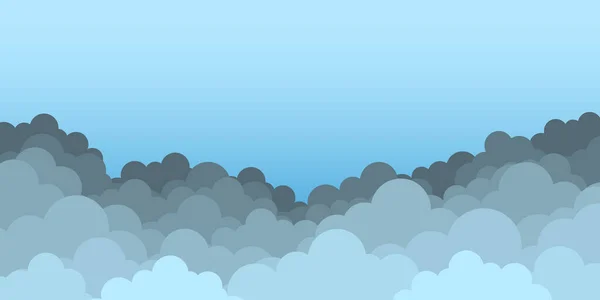 Lucht met wolken. Vectorillustratie — Stockvector