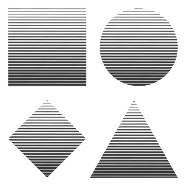 Set of linear geometric shapes. — ストックベクタ