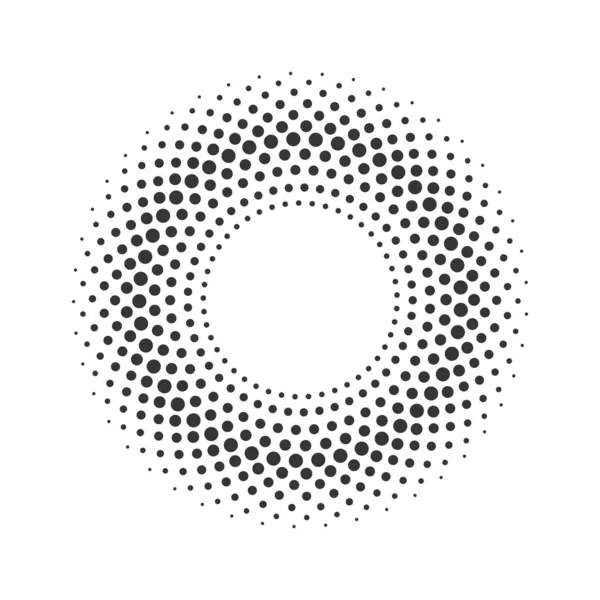 Punto medio tono círculo. Ilustración vectorial . — Vector de stock
