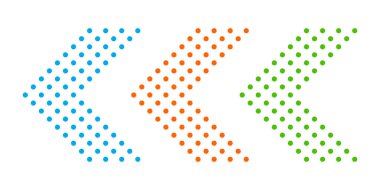 Noktalı oklar kümesi - vektör.