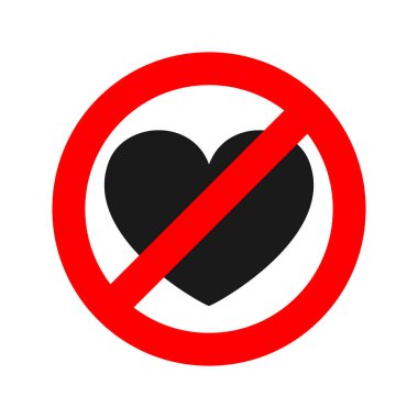 İçki Yasağı Aşk simgesi - vektör.