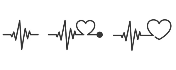 Ícone de batimento cardíaco - vetor . —  Vetores de Stock