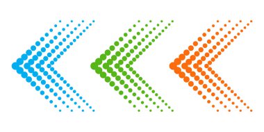 Noktalı oklar kümesi - vektör.