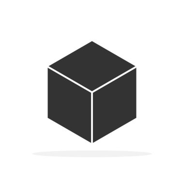 Küp simgesi - vektör.