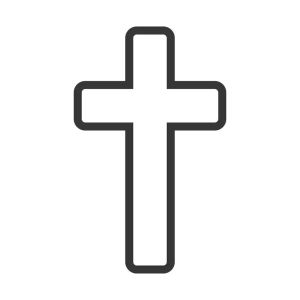 Icono Cruz Cristiana - vector . — Vector de stock