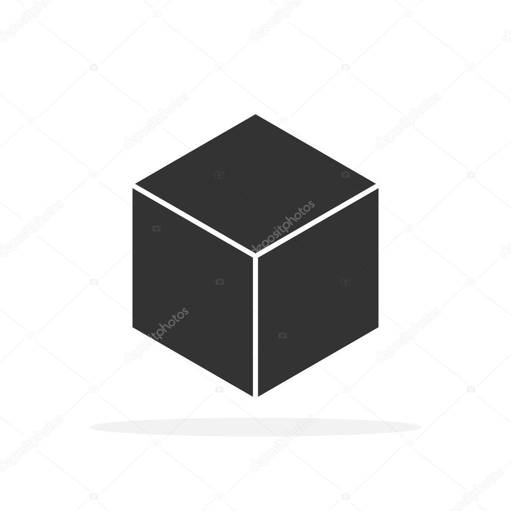 Cube icon - vector.