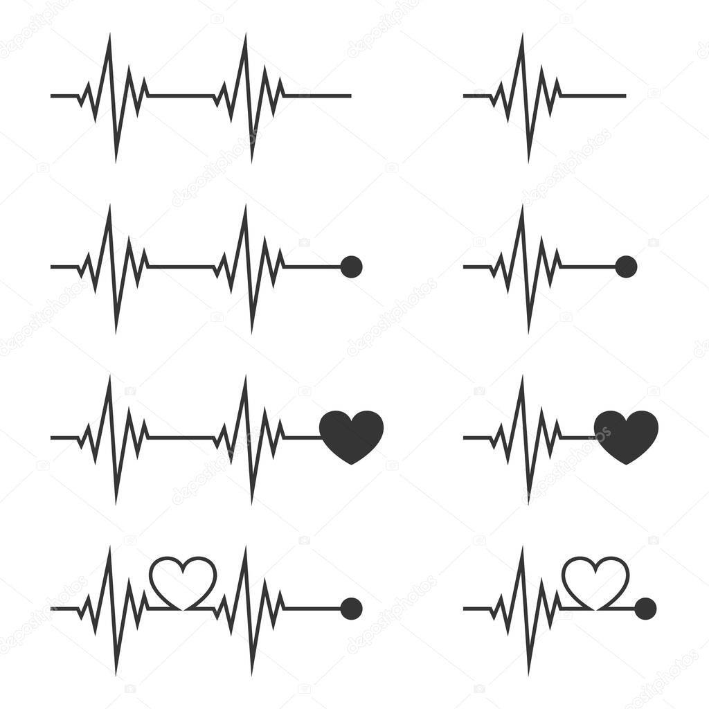 Heartbeat icon - vector.