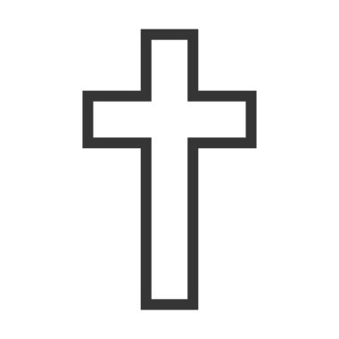 Christian Cross simgesi - vektör.