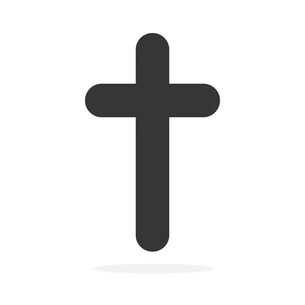 Icono Cruz Cristiana - vector . — Vector de stock