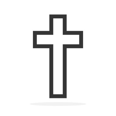 Christian Cross simgesi - vektör.
