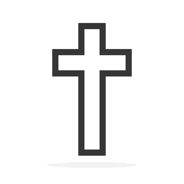 Icono Cruz Cristiana - vector . — Vector de stock