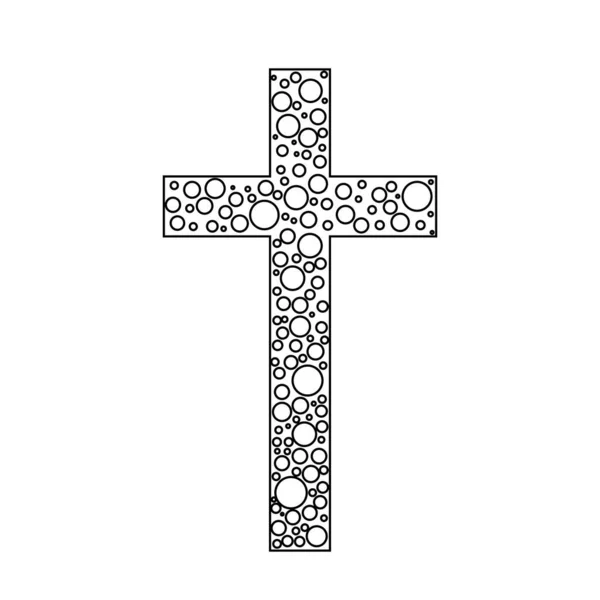 Christian Cross icon - vector. — 스톡 벡터