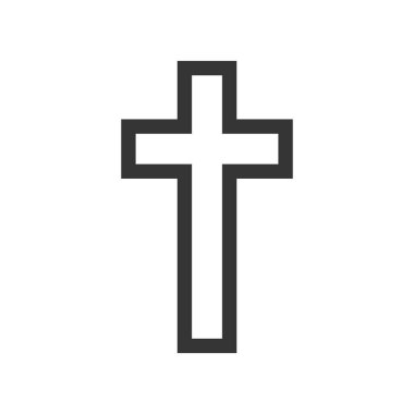 Christian Cross simgesi - vektör.