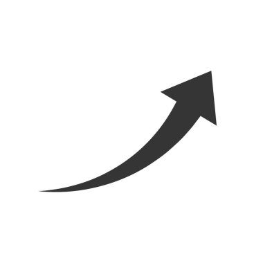 Yukarı ok izole - vektör