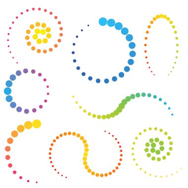 Noktalı çizgiler kümesi - vektör