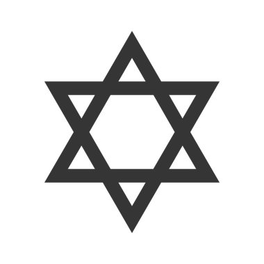 Davut 'un Vektör Yıldızı izole.